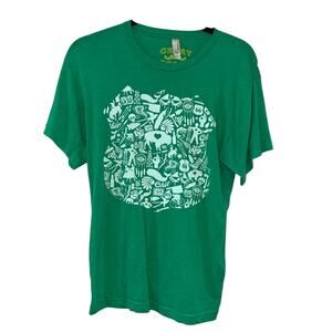 Great Scott Oklahoma Green Short Sleeve Tee Shirt
